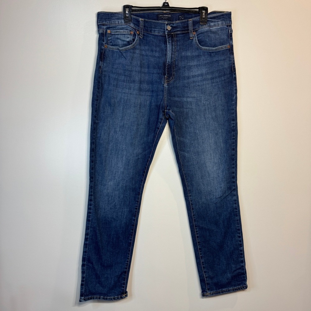Lucky Brand Jeans Men's W38‎ L32 *Actual L31 Dark Wash Straight Leg Classic Fit